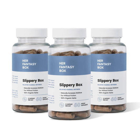 Her Fantasy Box | Slippery Box | Slippery Elm Bark Vaginal Moisturizer Capsule - 3 Pack