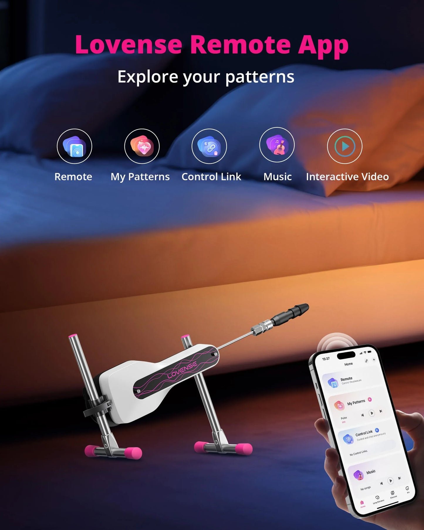 LOVENSE Mini Sex Machine, Sex Toys - Machines & Devices with Remote Control, Thrusting Machine for Women for G Spot Anal Stimulation, Adult Toys with Dildo Discreet Packaging