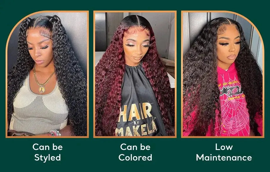 Deep Wave Lace Frontal Wigs Human Hair 200 Density Curly Wigs For women 13x6 Hd Lace Frontal Wig 13x4 Water Wave Lace Front Wig