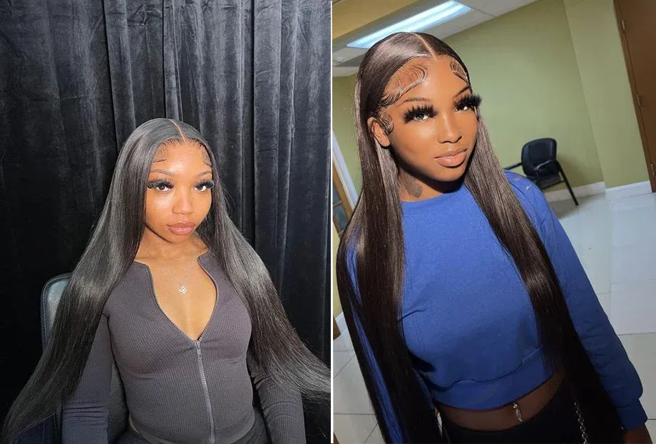 High Density Bone Straight Human Hair Hd Lace Frontal Wigs 30 Inch 13x6 100% Brazilian Choice For Women Cheap On Sale Clearance