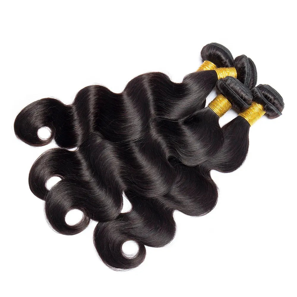 Catwo Body Wave Human Hair Bundles With Hd Closure 5X5 Transparent Lace Closure With Bundles Peruvian 30 Inch Hair Extensions