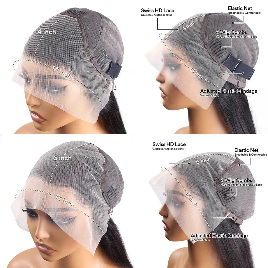 30 Inch HD Transparent Lace Wig 13X4 13X6 Human Hair 200 Density Body Wave Human Hair Lace Frontal Wig For Women Wigs Human Hair