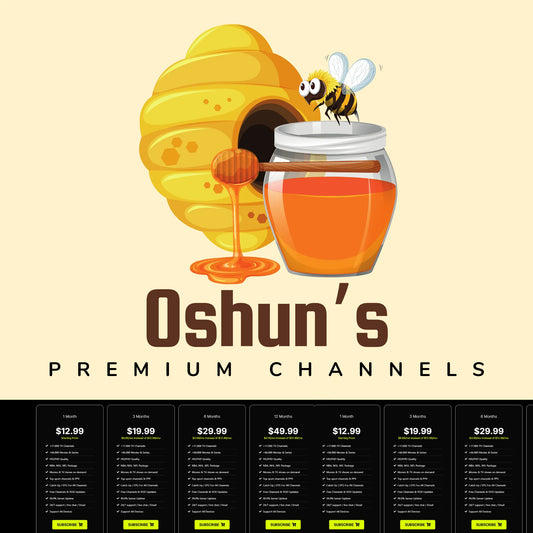Oshuns IPTV Monthly Plan