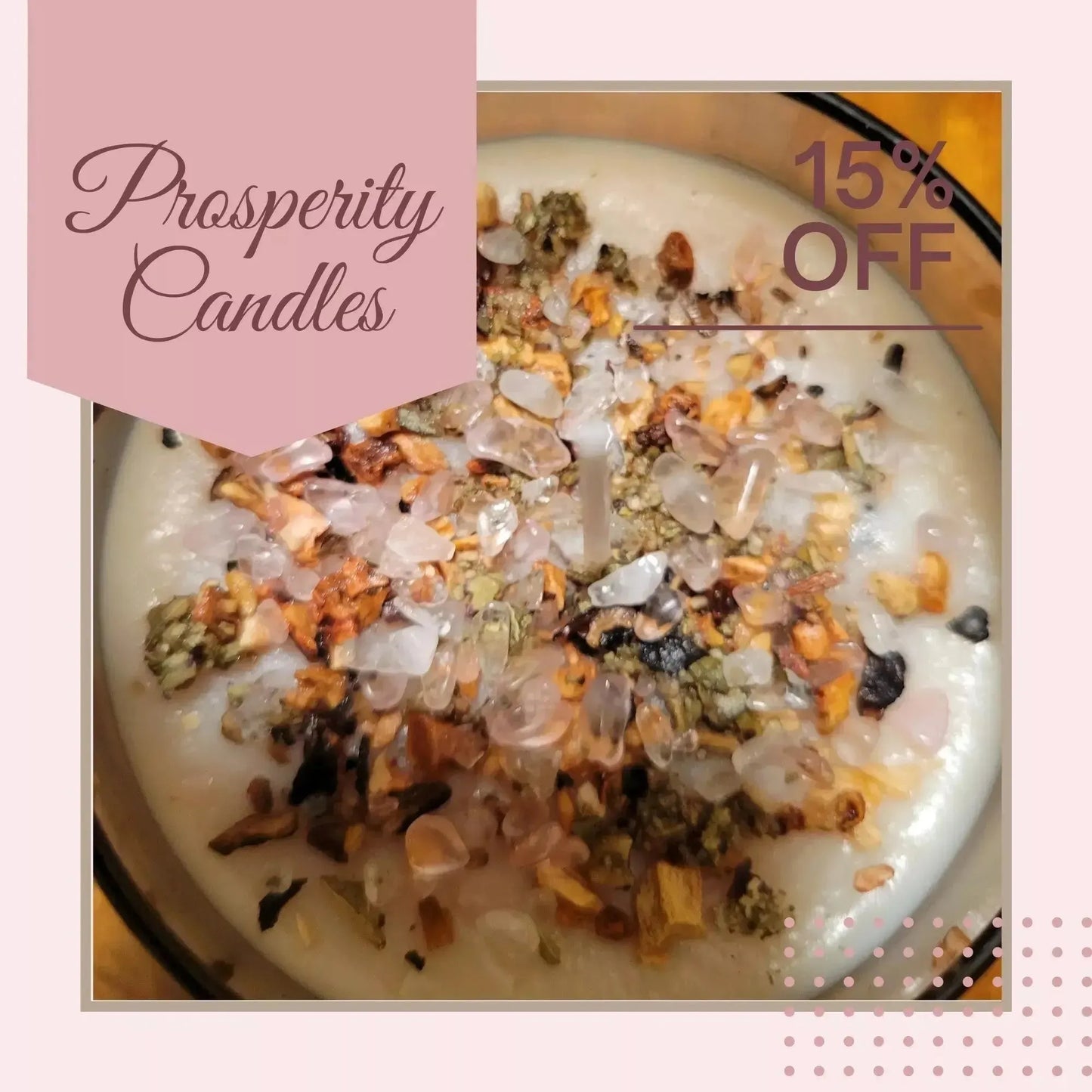 Scented candles. PROSPERITY BLESSED CANDLE - Godiva Oya Bey