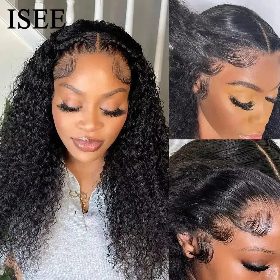 Water Wave Lace Closure Wigs ISEE HAIR Water Wave 4X4 Lace Closure Wigs For Women Mongolian Water Wave 13x4 Lace Front Wigs - Godiva Oya Bey