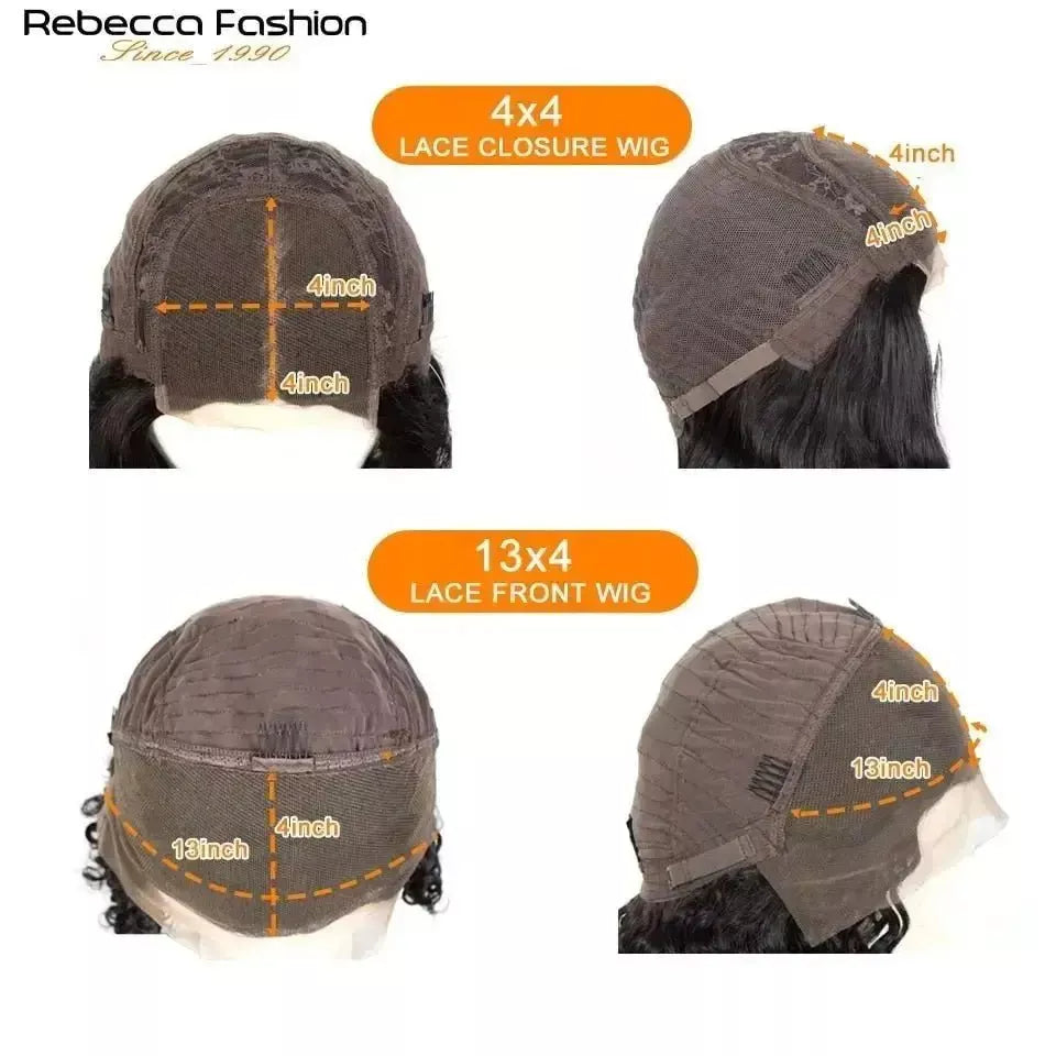 13X4 Body Wave Frontal Wig Human Hair Lace Front Wig Pre-plucked Glueless Human Hair Lace Wig Brazilian Body Wave Lace Front Wig - Godiva Oya Bey