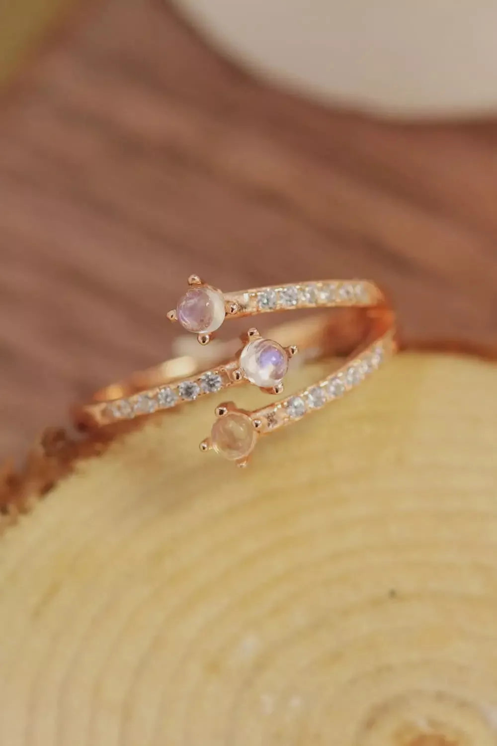 High Quality Natural Moonstone 925 Sterling Silver Ring Trendsi