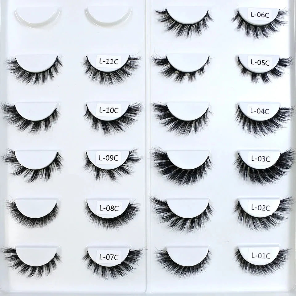 NEW Mink Eyelashes 10mm-18mm Short Natural 3d Mink Lashes Wholesale Bulk Winged Cateye Lashes