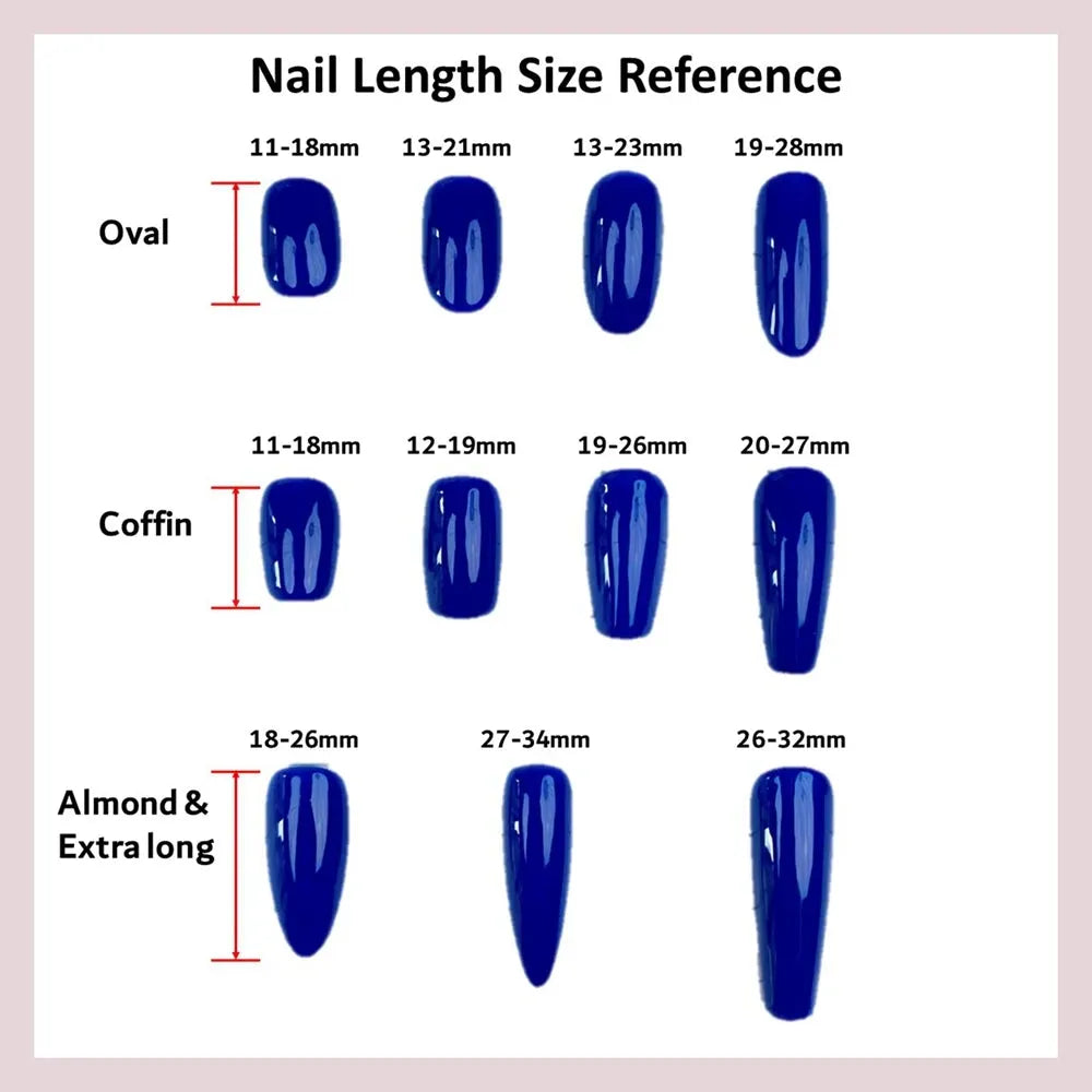 Handmade Black Coffin Press on Nails with Design Reusable Adhesive Y2K False Nails Artifical Acrylic Nail Tip Nail Art Manicure