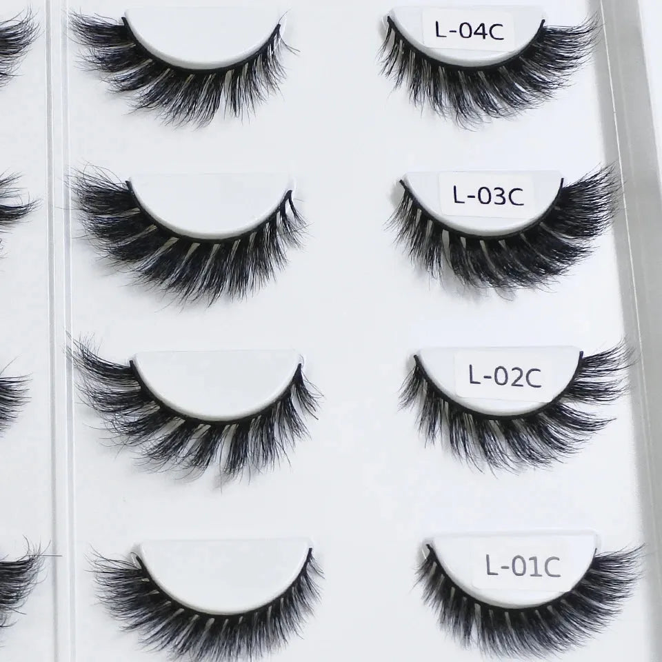 NEW Mink Eyelashes 10mm-18mm Short Natural 3d Mink Lashes Wholesale Bulk Winged Cateye Lashes