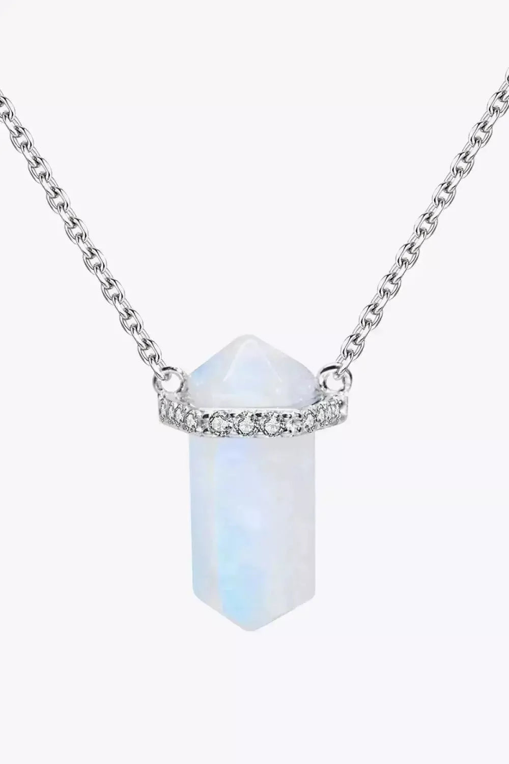 Natural Moonstone Chain-Link Necklace - Godiva Oya Bey