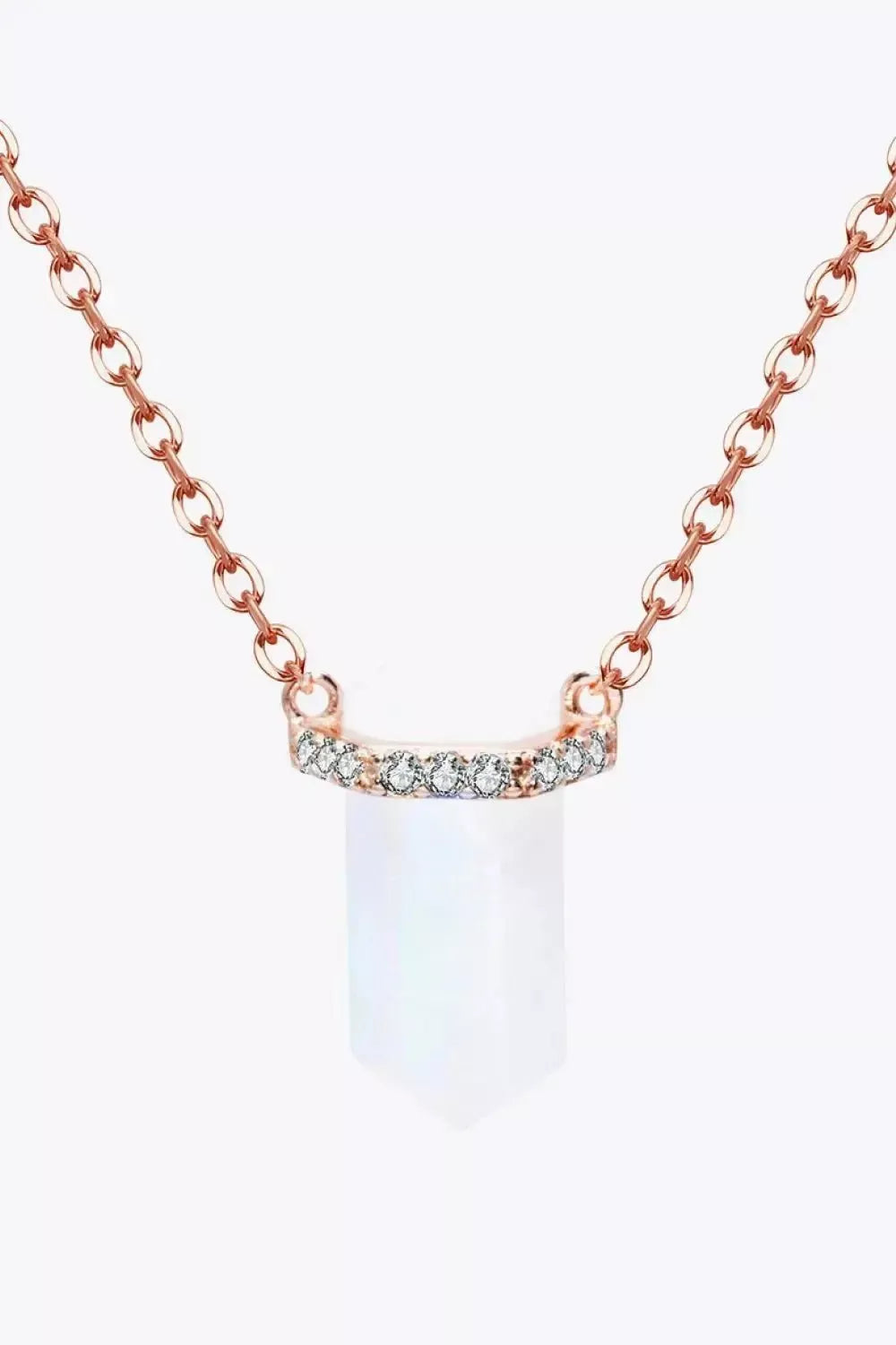 Natural Moonstone Chain-Link Necklace - Godiva Oya Bey