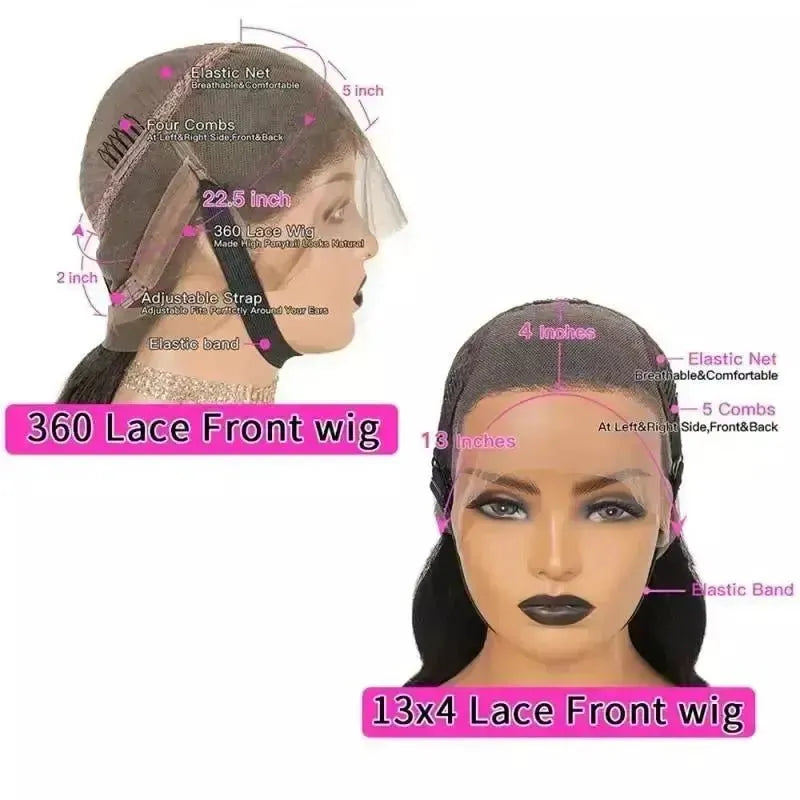 Princess wig 13x4 HD Frontal Lace Body Wave Front Lace Wig Pre Plucked 360 Front Lace Wig Human Hair Wig For Women brazilian wig - Godiva Oya Bey