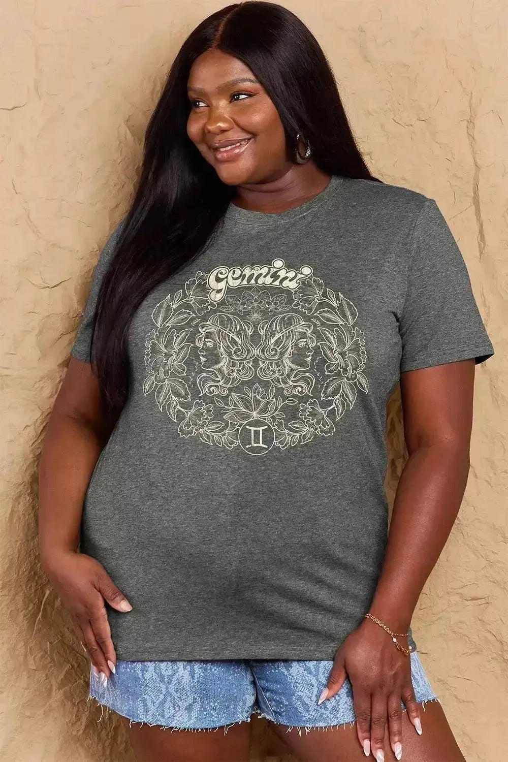 Simply Love Full Size GEMINI Graphic T-Shirt - Godiva Oya Bey