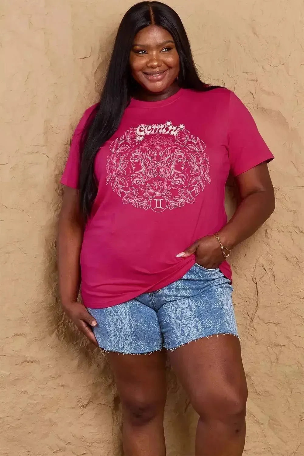 Simply Love Full Size GEMINI Graphic T-Shirt - Godiva Oya Bey