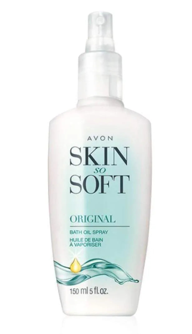 Avon Skin So Soft Original Bath Oil Spray with Pump – Moisturizing Spray Bath Oil with Jojoba Oil, Fast-Absorbing, Fresh Herbal Scent for Soft, Smooth Skin