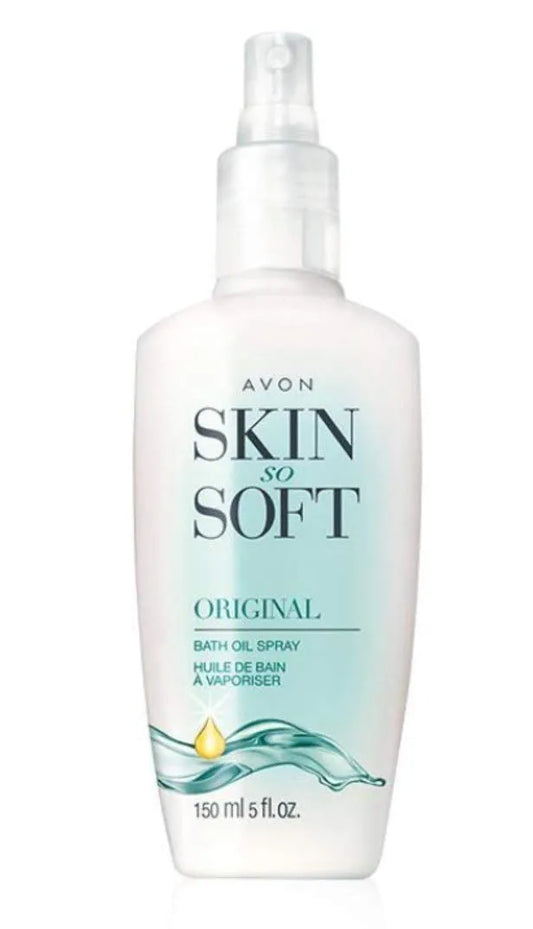Avon Skin So Soft Original Bath Oil Spray with Pump – Moisturizing Spray Bath Oil with Jojoba Oil, Fast-Absorbing, Fresh Herbal Scent for Soft, Smooth Skin