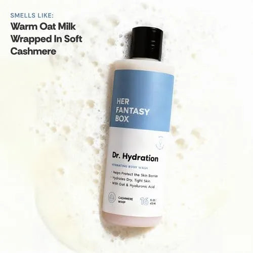 Her Fantasy Box | Dr. Hydration Moisturizing Body Wash – Ultra-Hydrating Cleanser with Hyaluronic Acid & Aloe, Gentle Daily Wash for Soft, Smooth-Feeling Skin, Vegan & pH Balanced (8 oz)