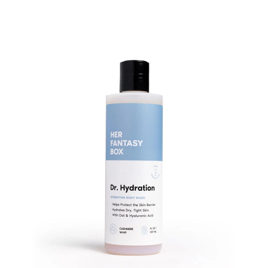 Her Fantasy Box | Dr. Hydration Moisturizing Body Wash – Ultra-Hydrating Cleanser with Hyaluronic Acid & Aloe, Gentle Daily Wash for Soft, Smooth-Feeling Skin, Vegan & pH Balanced (8 oz)