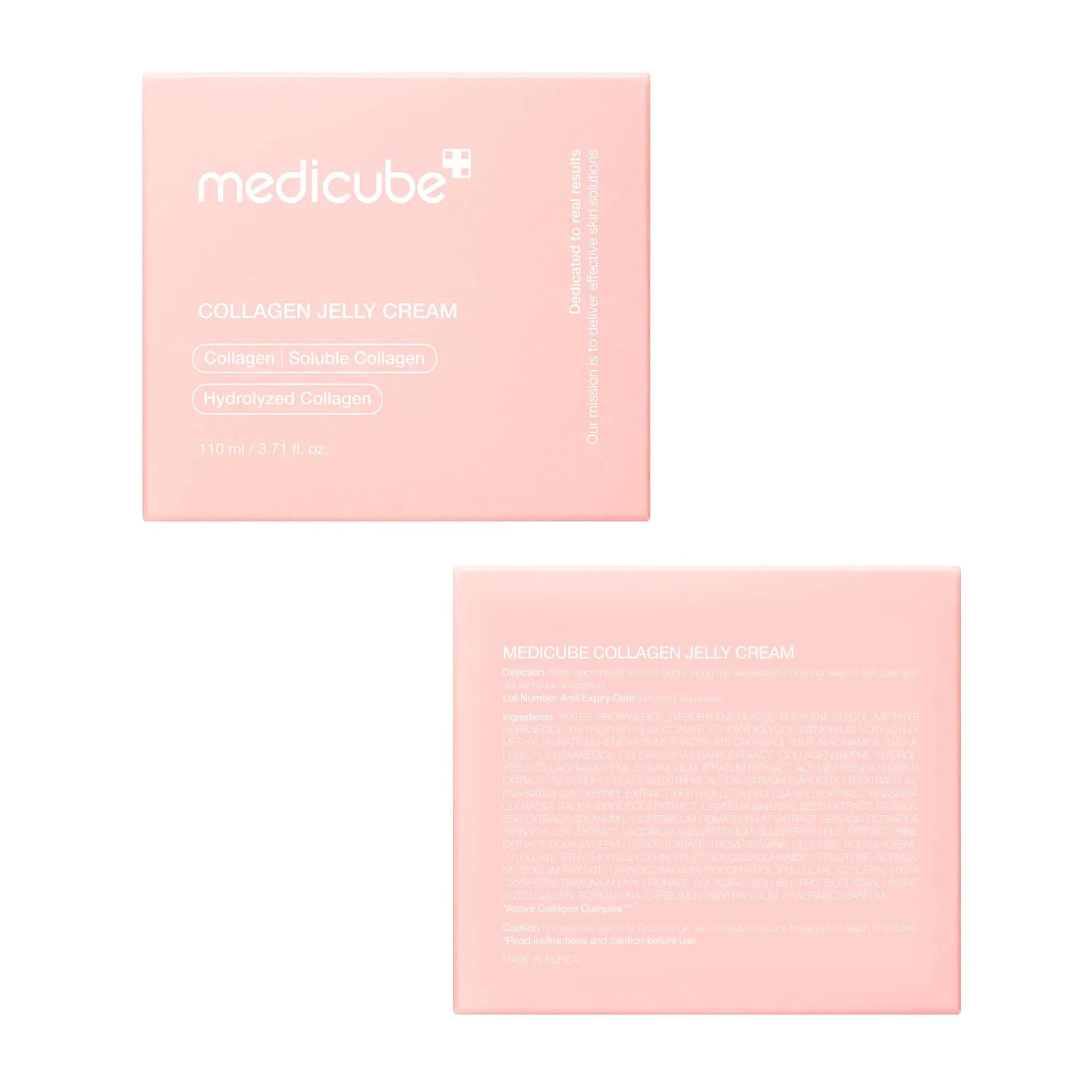 medicube Jelly Cream with Collagen, Niacinamide | Freeze-Dried Hydrolyzed Collagen for Skin Barrier Hydration & 24H Glow | Plumper, Firmer looking skin | 3.71 fl.oz