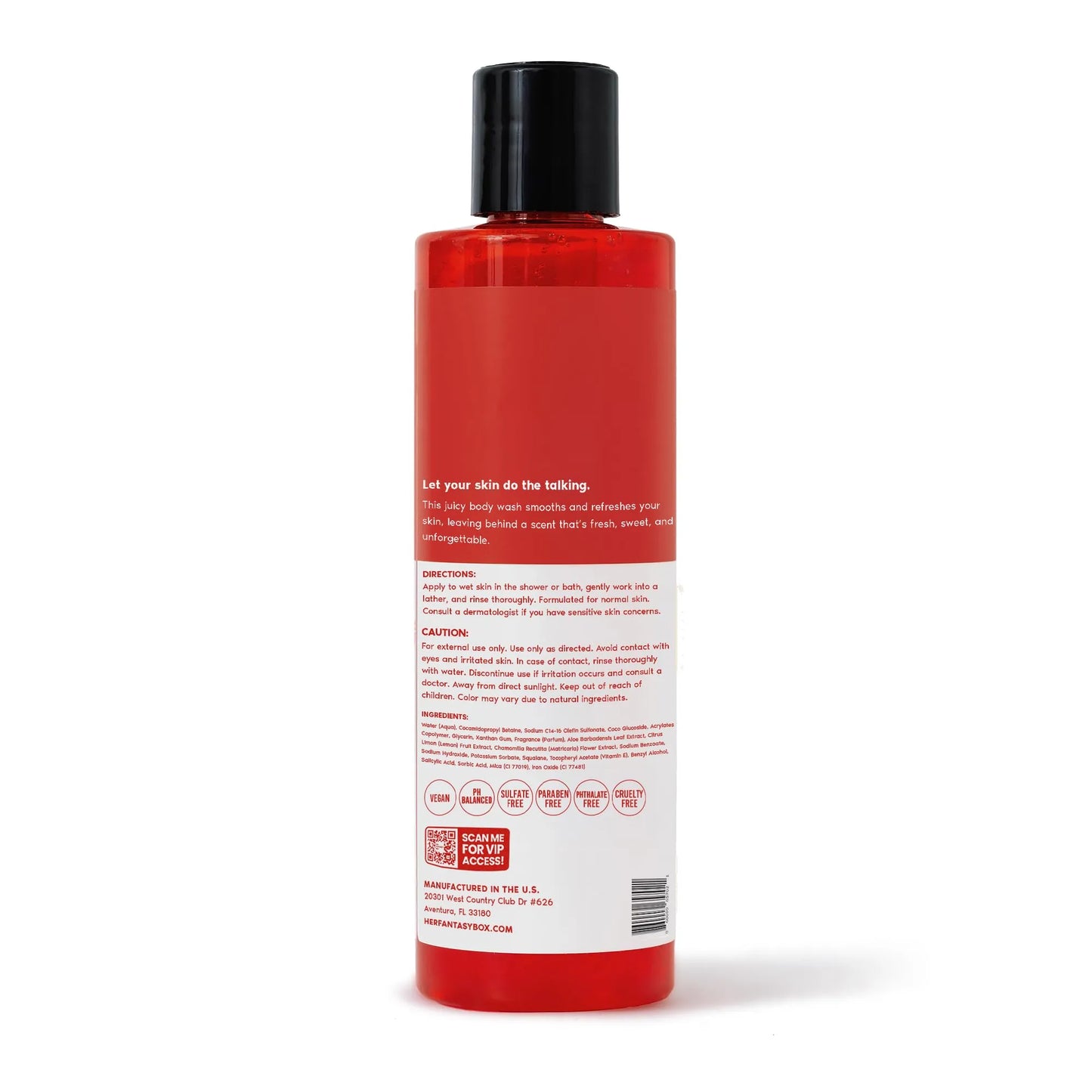 Her Fantasy Box Yummy | Body Wash - Indulgent, Luxurious Body Wash for Deep Cleansing, Moisturizing, and Nourishing Skin - Refreshing Scent for All Skin Types - 8 oz
