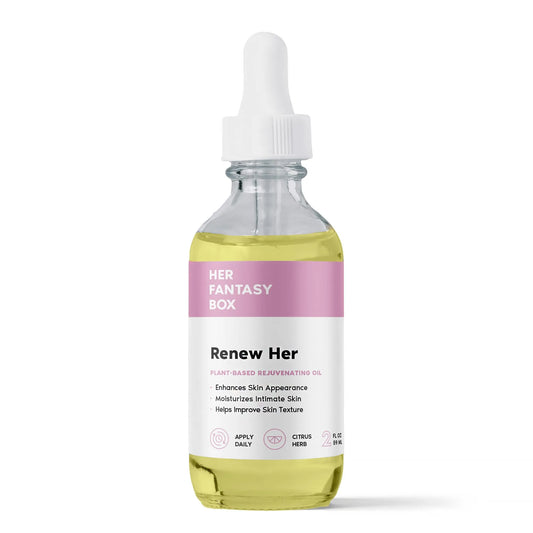 Her Fantasy Box Renew Her | Natural Rejuvenating Yoni Oil for Dark Spots, Ingrown Hair, and Skin Brightening - Nourishing, Moisturizing Formula for All Skin Types