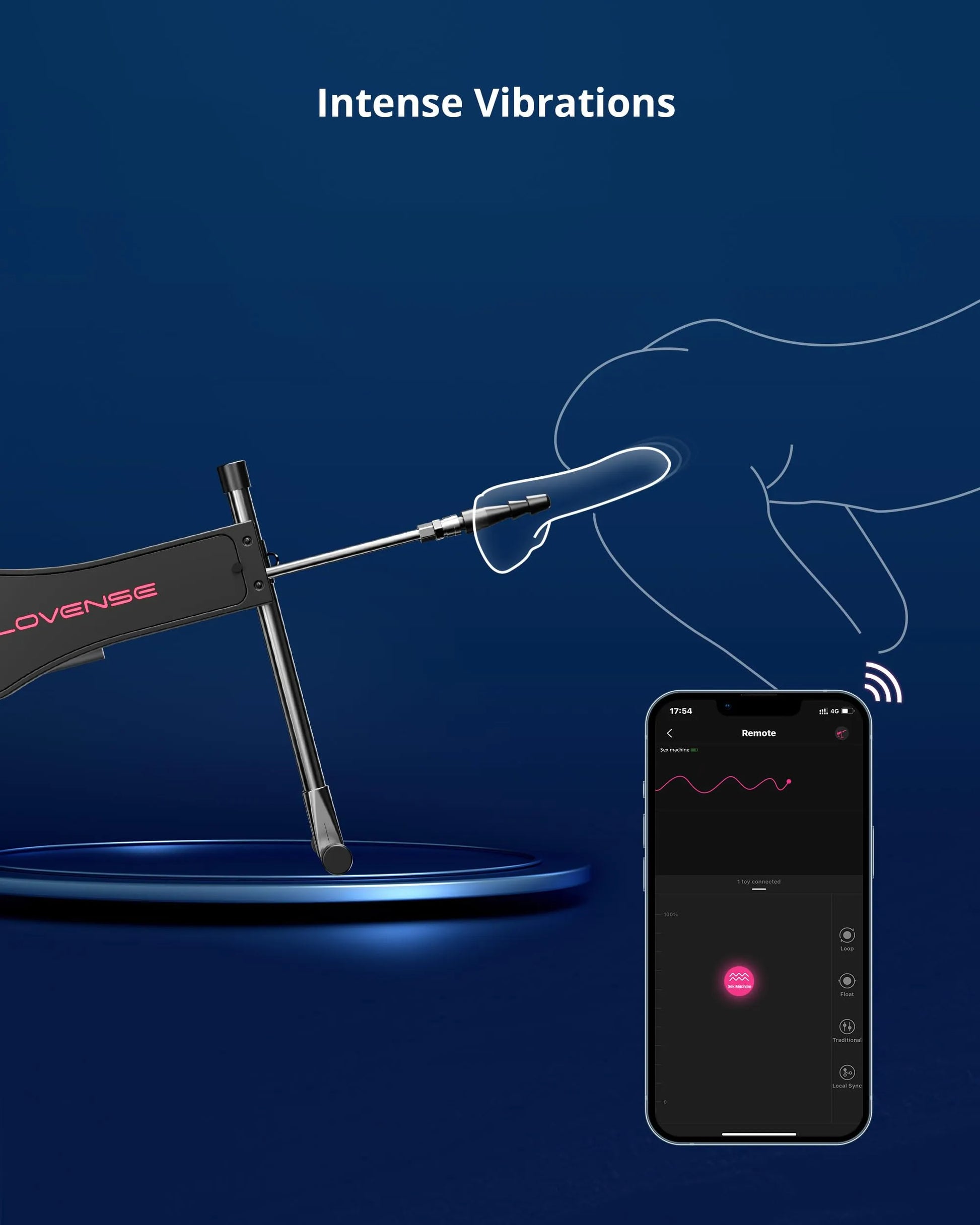 LOVENSE Automatic Sex Machine Sex Toys, Dual-Penetration Vaginal/Anal Massager, Electric Thrusting Dildo Machine Device with Adjustable Speed for Single, Couples