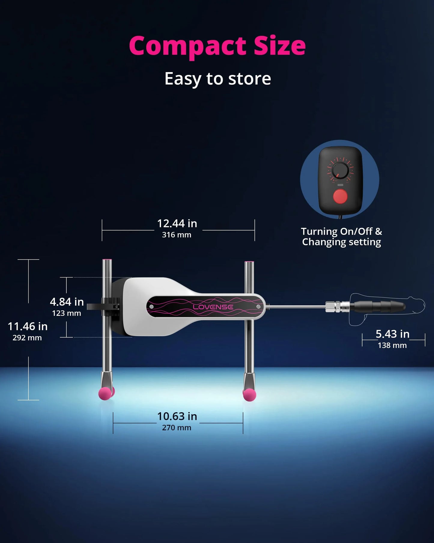 LOVENSE Mini Sex Machine, Sex Toys - Machines & Devices with Remote Control, Thrusting Machine for Women for G Spot Anal Stimulation, Adult Toys with Dildo Discreet Packaging
