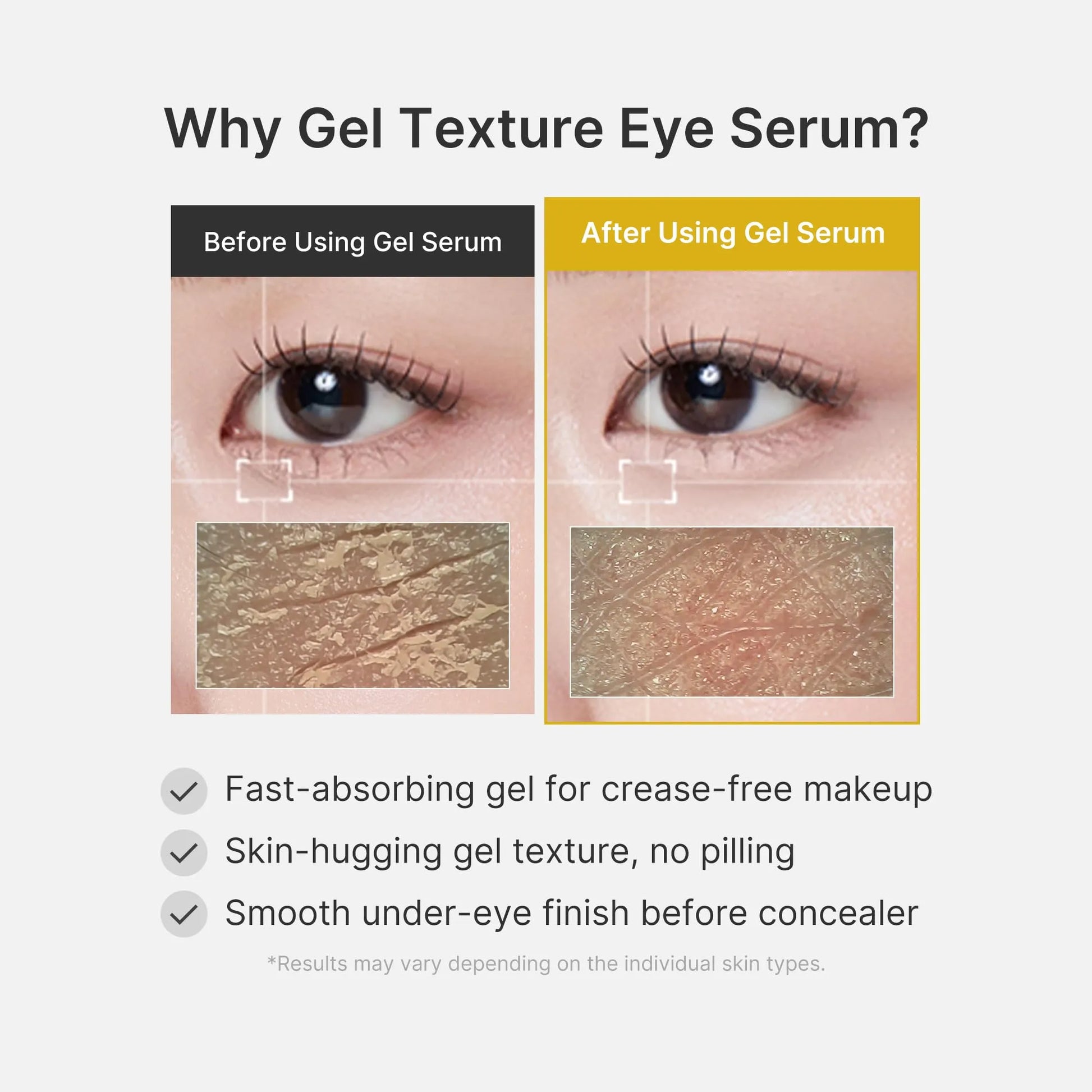 medicube Eye Serum with Kojic Acid Turmeric | All-Day Brightening Eye Gel Serum | Refreshing Eye Care with Vitamin C, Retinol & Caffeine | Hydrating & Cooling Formula | Korean Skincare, 1.01 fl.oz