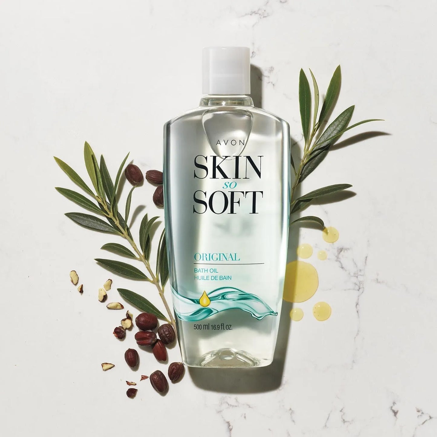 Avon Skin So Soft Original Bath Oil 16.9 oz, Iconic Moisturizing Body Oil