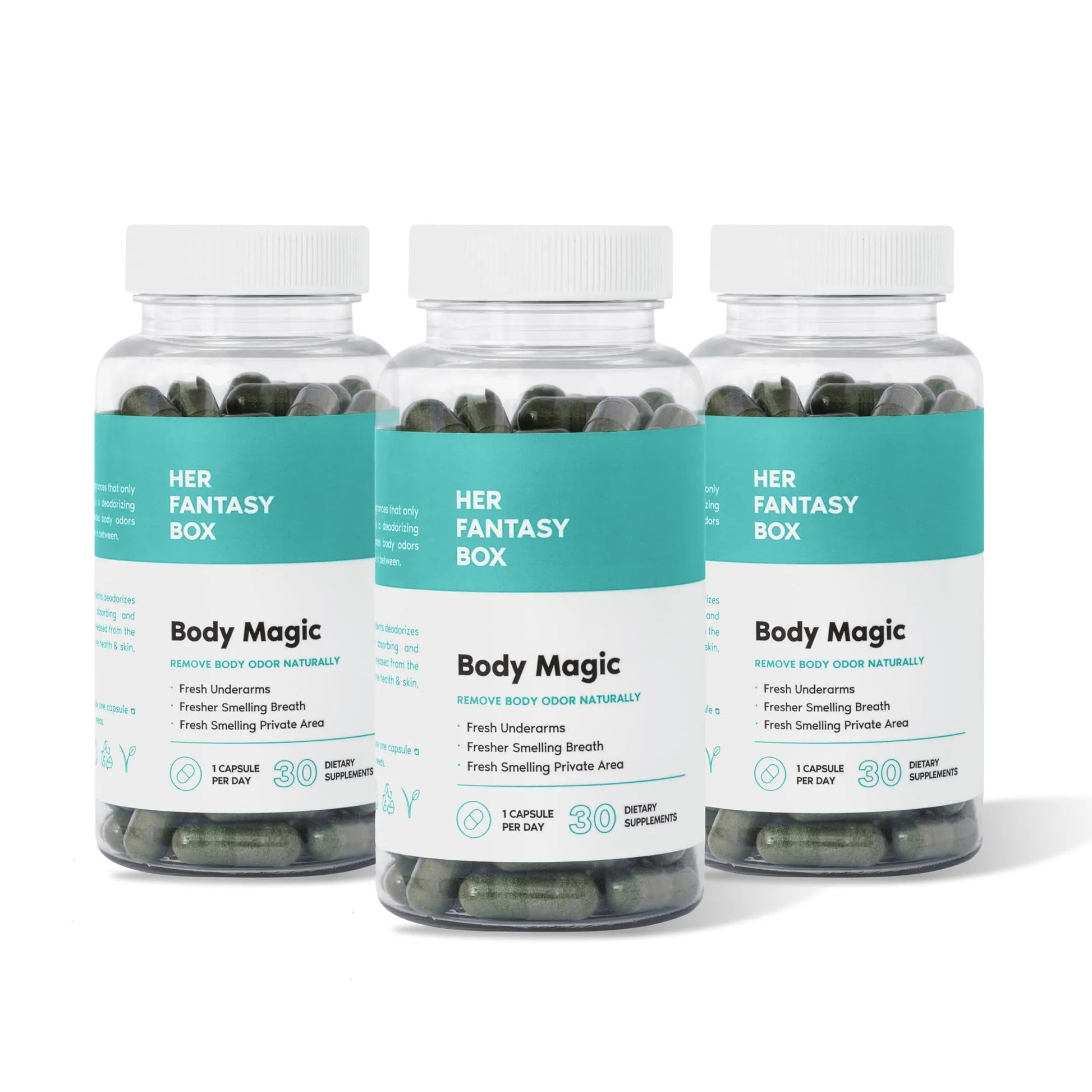 Her Fantasy Box | Body Magic | Chlorophyll Pill for Feminine Odor - 3 Pack
