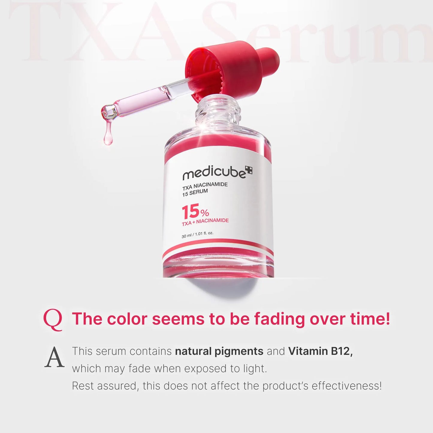 medicube TXA+Niacinamide 15% Glow Facial Serum for After Spot Care | All-in-One Daily Korean Skincare | Uneven Skin Tone, Texture, and Hydration Care | High-Potency Tranexamic Acid 5% | 1.01 fl.oz