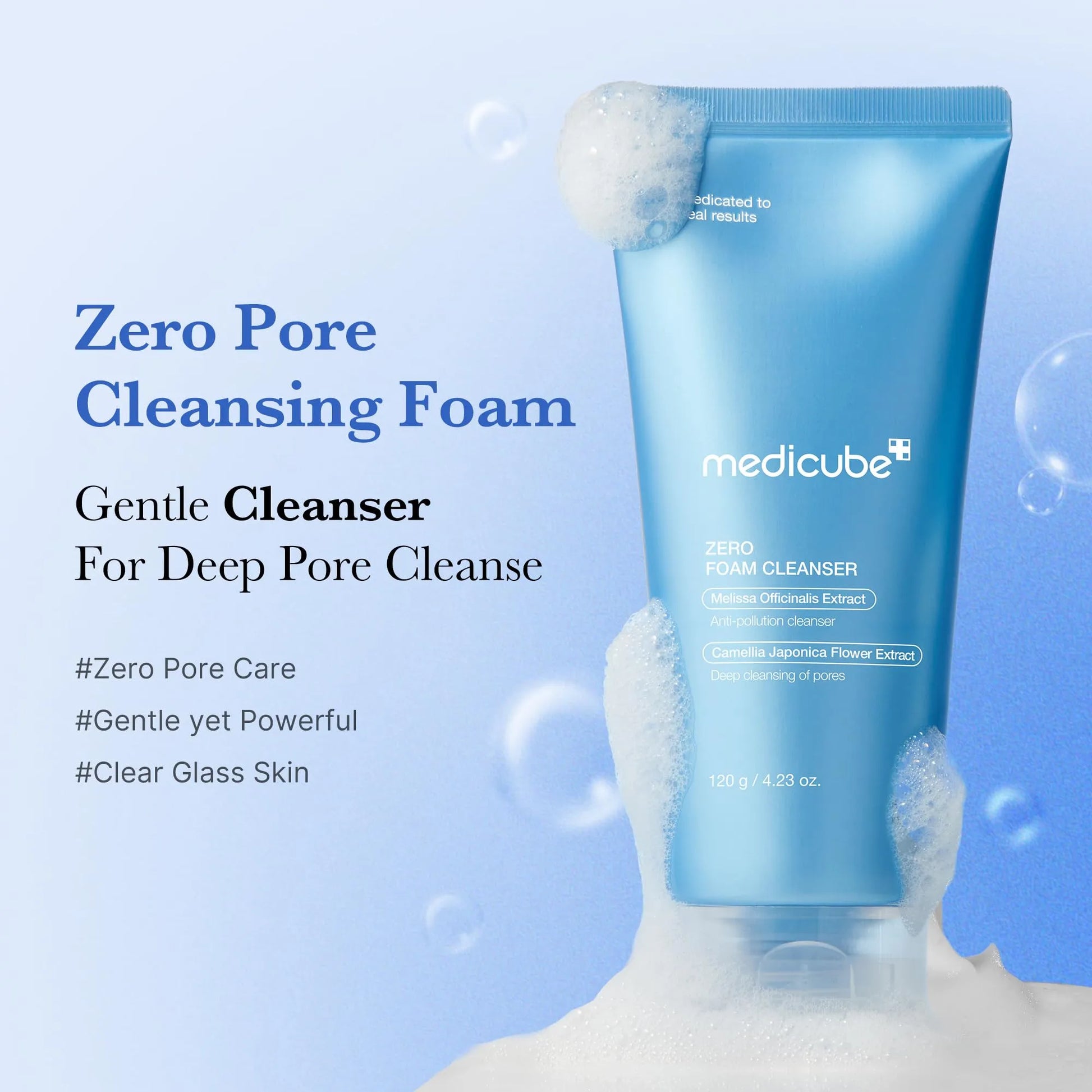 medicube Gentle Cleansing Duo: Zero Foam Cleanser and PDRN Jelly to Foam Cleanser | Deep and Hydrating Skincare, Korean Skincare