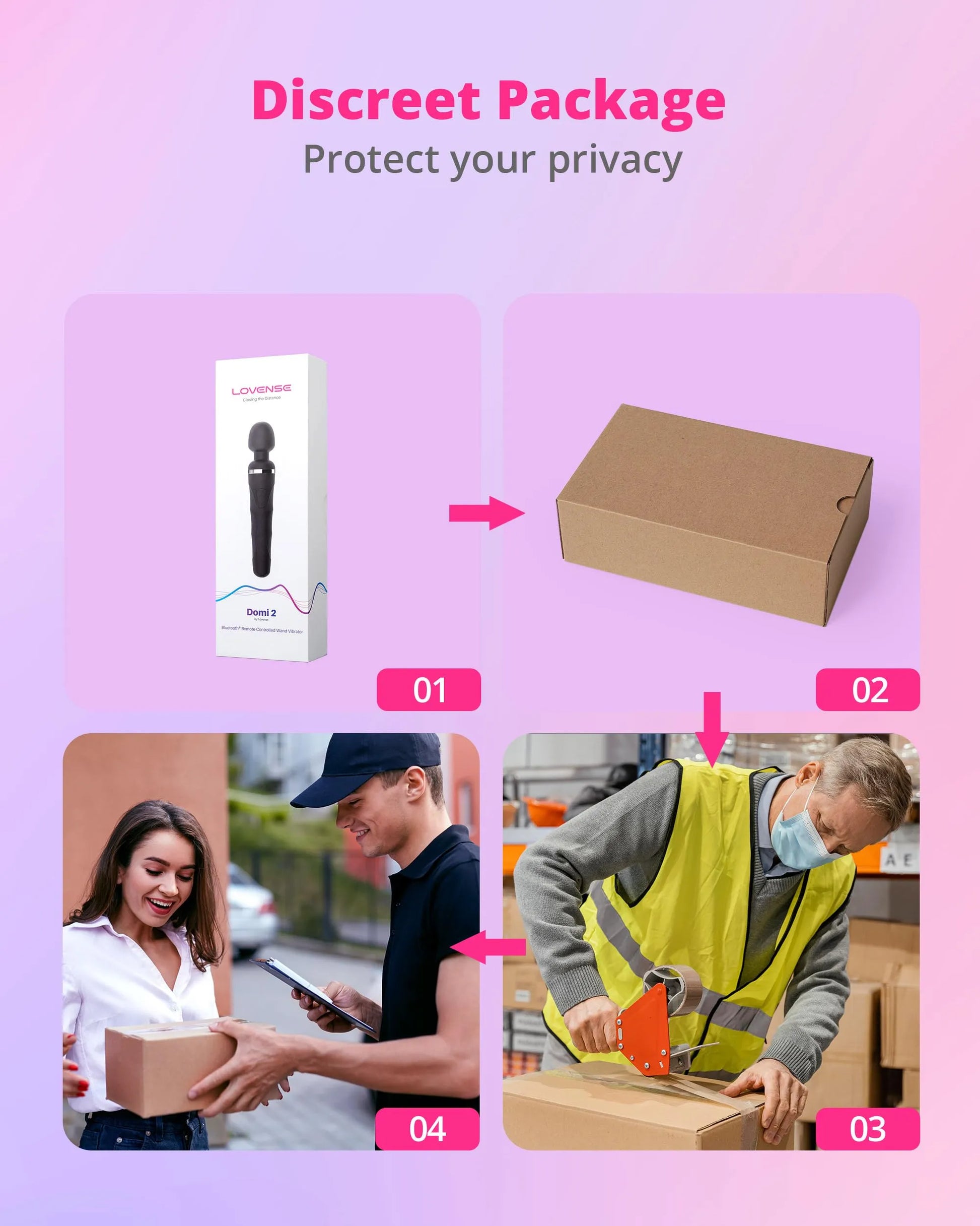 LOVENSE Domi 2 Wand Massager Clitoral Vibrators, Intense Vibrator Black Adult Sex Toys&Games for Women Men Powerful Massage with Dual Rotating Head, Remote Control Vibrator for Couple Play