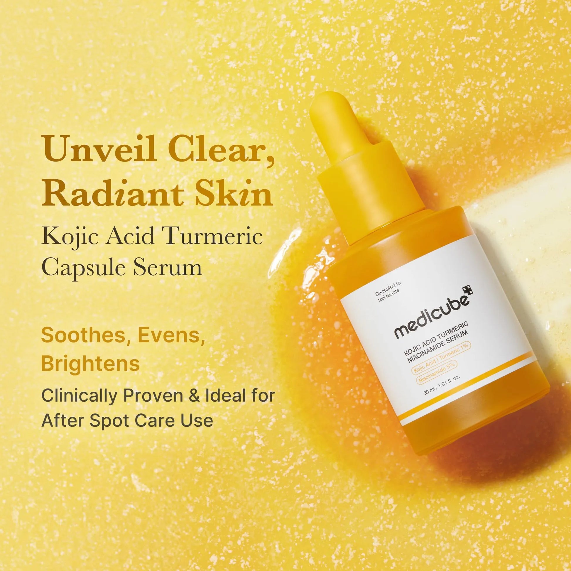 medicube Kojic Acid Renew & Smooth Duo for Troubled Skin: Kojic Acid Turmeric Clarifying Toner Pad and Kojic Acid Turmeric Clarifying & Balancing Capsule Serum, Valentines Day Gifts for Her