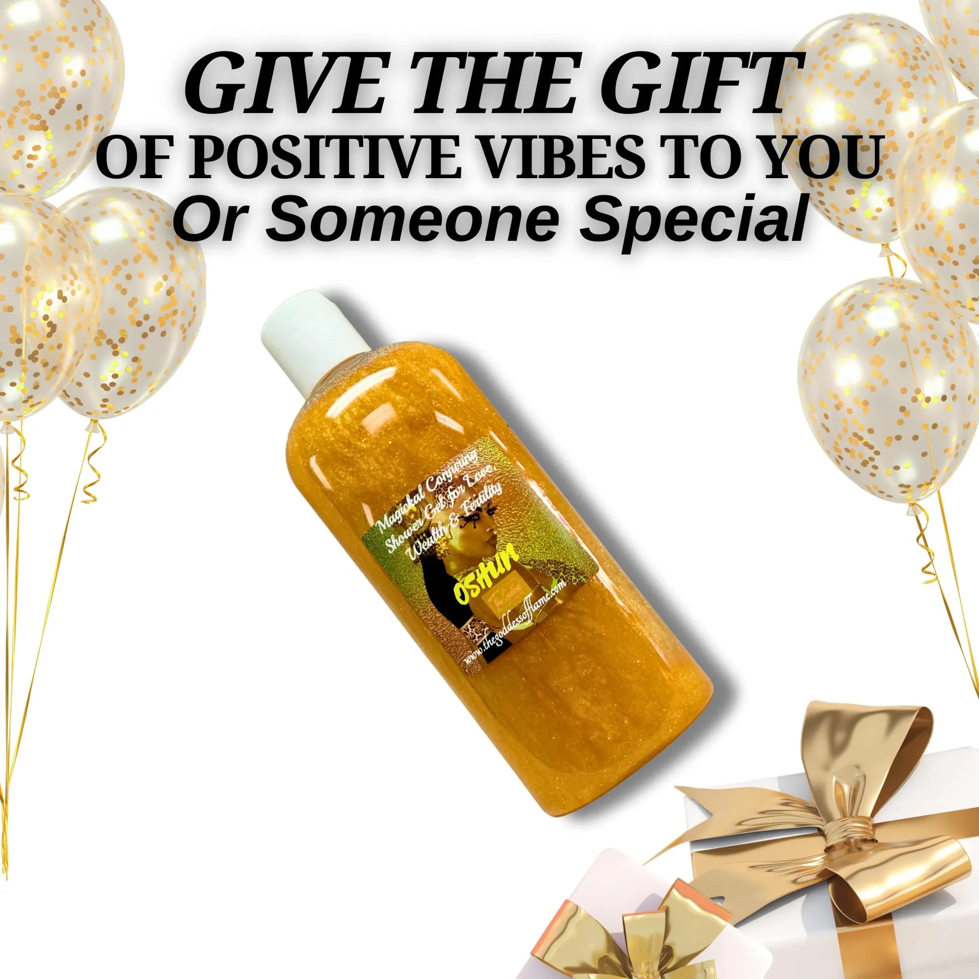 Oshun Shower Gel – Spiritual Cleansing Body Wash for Ritual Baths & Witchcraft Supplies – Goddess-Inspired Shower Gel for Wicca, Santeria, Pagan & Metaphysical Self Care - 8oz