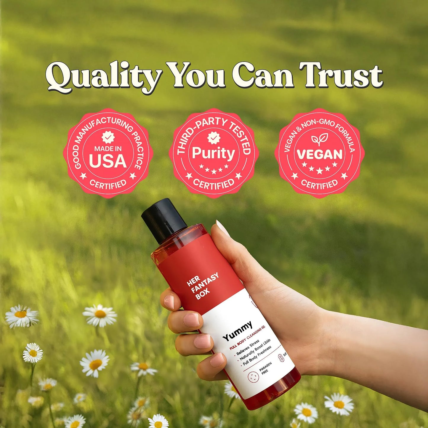 Her Fantasy Box Yummy | Body Wash - Indulgent, Luxurious Body Wash for Deep Cleansing, Moisturizing, and Nourishing Skin - Refreshing Scent for All Skin Types - 8 oz