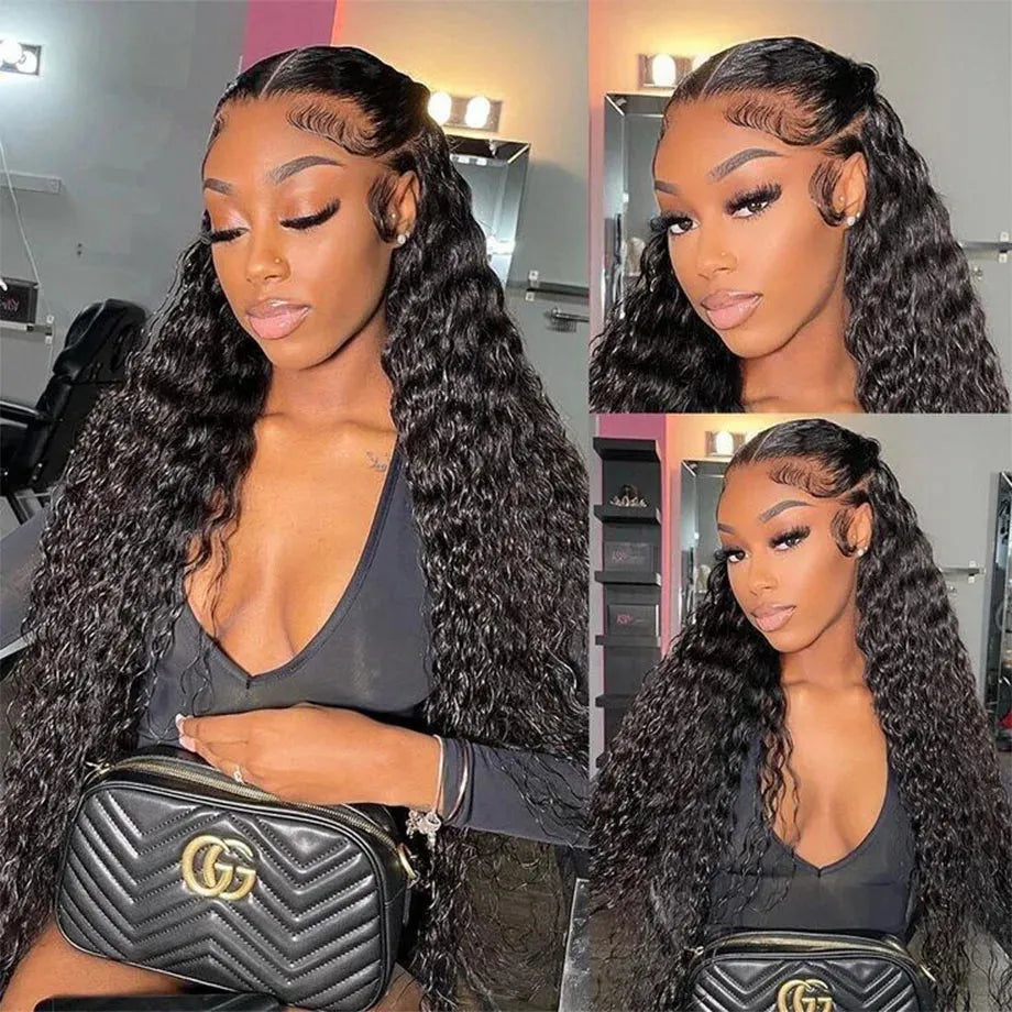 Deep Wave Lace Frontal Wigs Human Hair 200 Density Curly Wigs For women 13x6 Hd Lace Frontal Wig 13x4 Water Wave Lace Front Wig