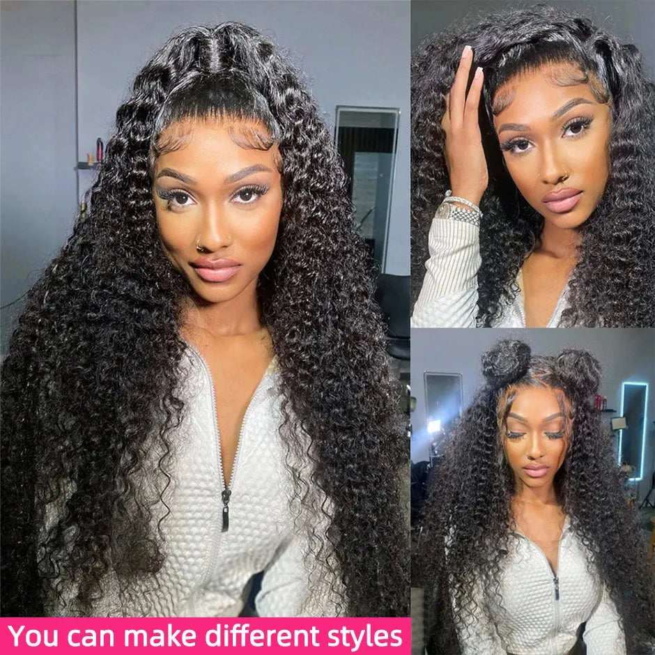 Deep Wave Lace Frontal Wigs Human Hair 200 Density Curly Wigs For women 13x6 Hd Lace Frontal Wig 13x4 Water Wave Lace Front Wig