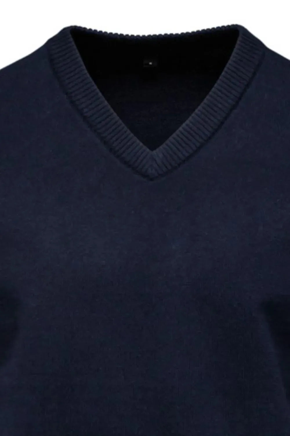 Men's Ribbed Hem V-Neck Long Sleeve Sweater