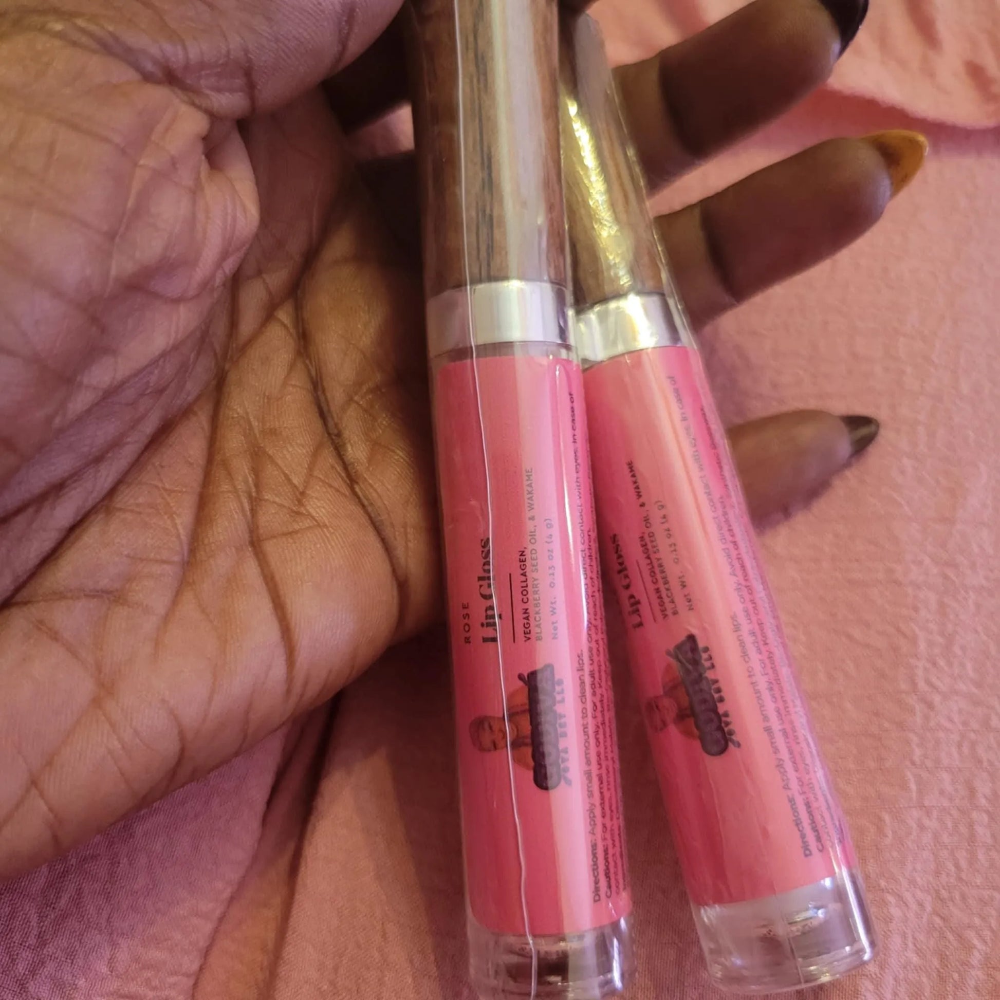 Godivaz Vegan Collagen Lip Gloss Rose Color