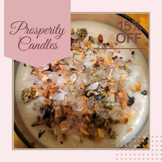 Scented candles. PROSPERITY BLESSED CANDLE - Godiva Oya Bey