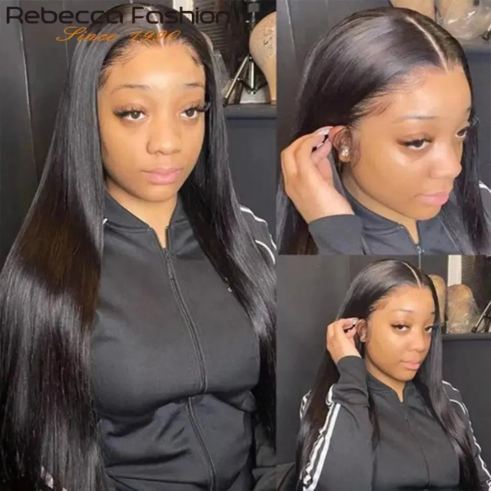 Straight Lace Front Wig Human hair Wigs Straight Lace Front Wig Pre Plucked Straight Frontal Wig Lace Closure Wig Lace Front Wig - Godiva Oya Bey