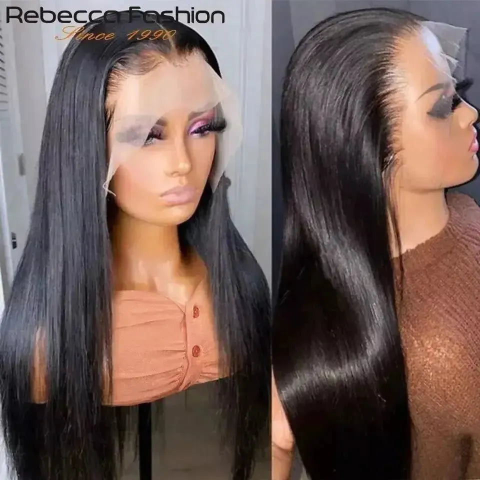 Straight Lace Front Wig Human hair Wigs Straight Lace Front Wig Pre Plucked Straight Frontal Wig Lace Closure Wig Lace Front Wig - Godiva Oya Bey