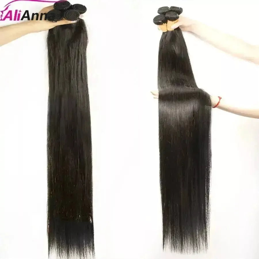 10A 36 38 40 Inch Human Hair Bundles Brazilian Hair Weave Bundles Straight Human Hair Bundles 30 Inch Bundles Hair Extensions - Godiva Oya Bey