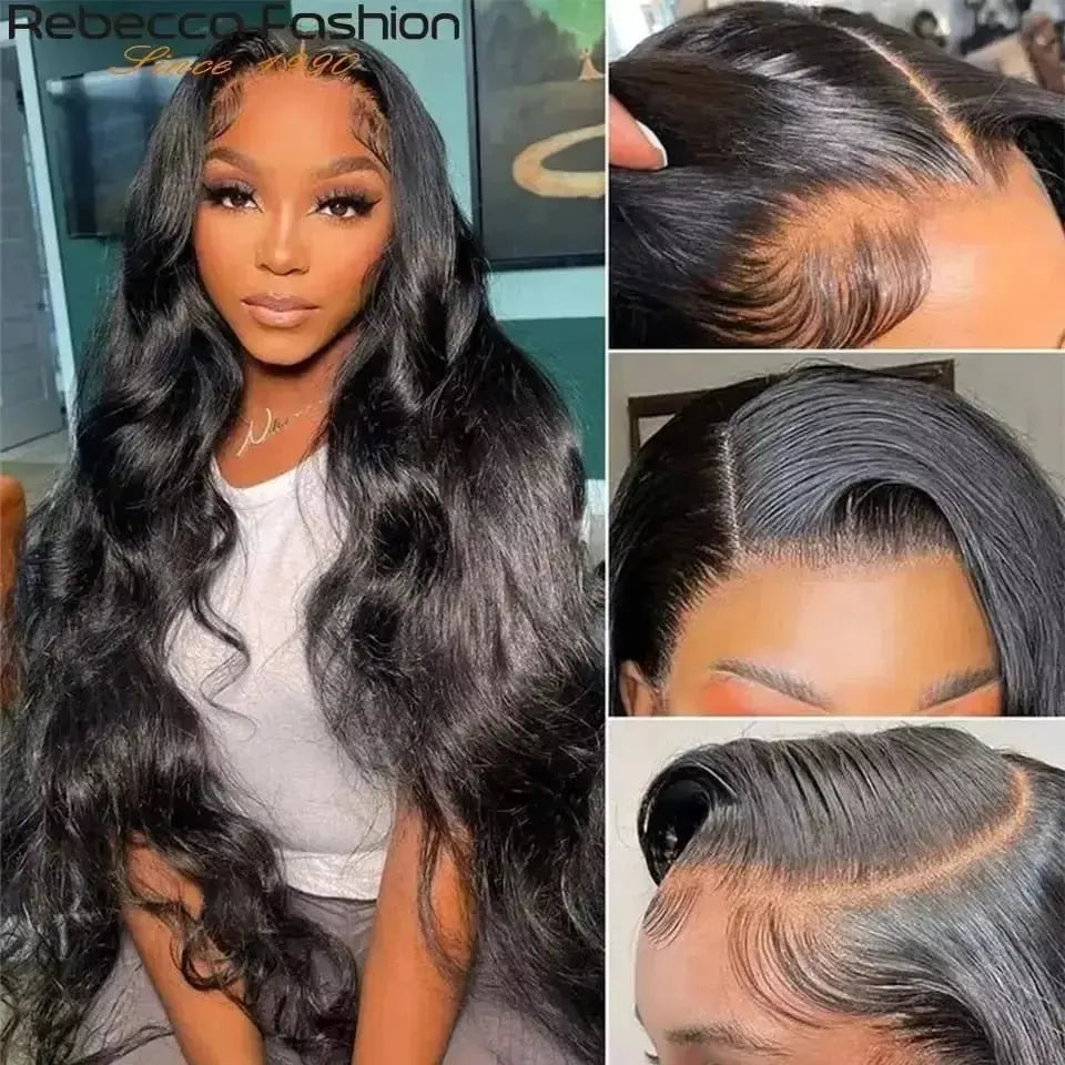 13X4 Body Wave Frontal Wig Human Hair Lace Front Wig Pre-plucked Glueless Human Hair Lace Wig Brazilian Body Wave Lace Front Wig - Godiva Oya Bey