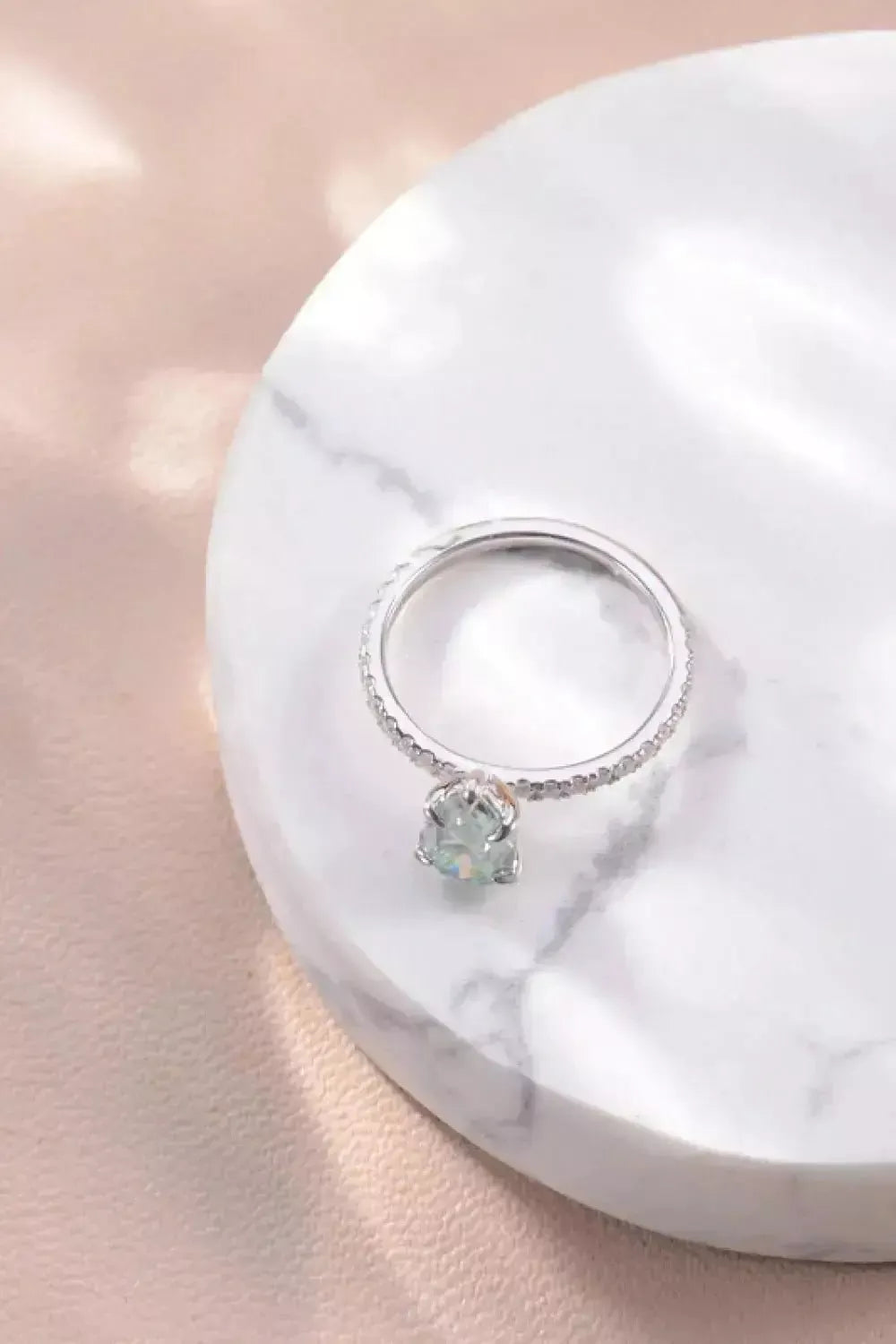 1.5 Carat Teardrop Shape Moissanite 925 Sterling Silver Ring - Godiva Oya Bey