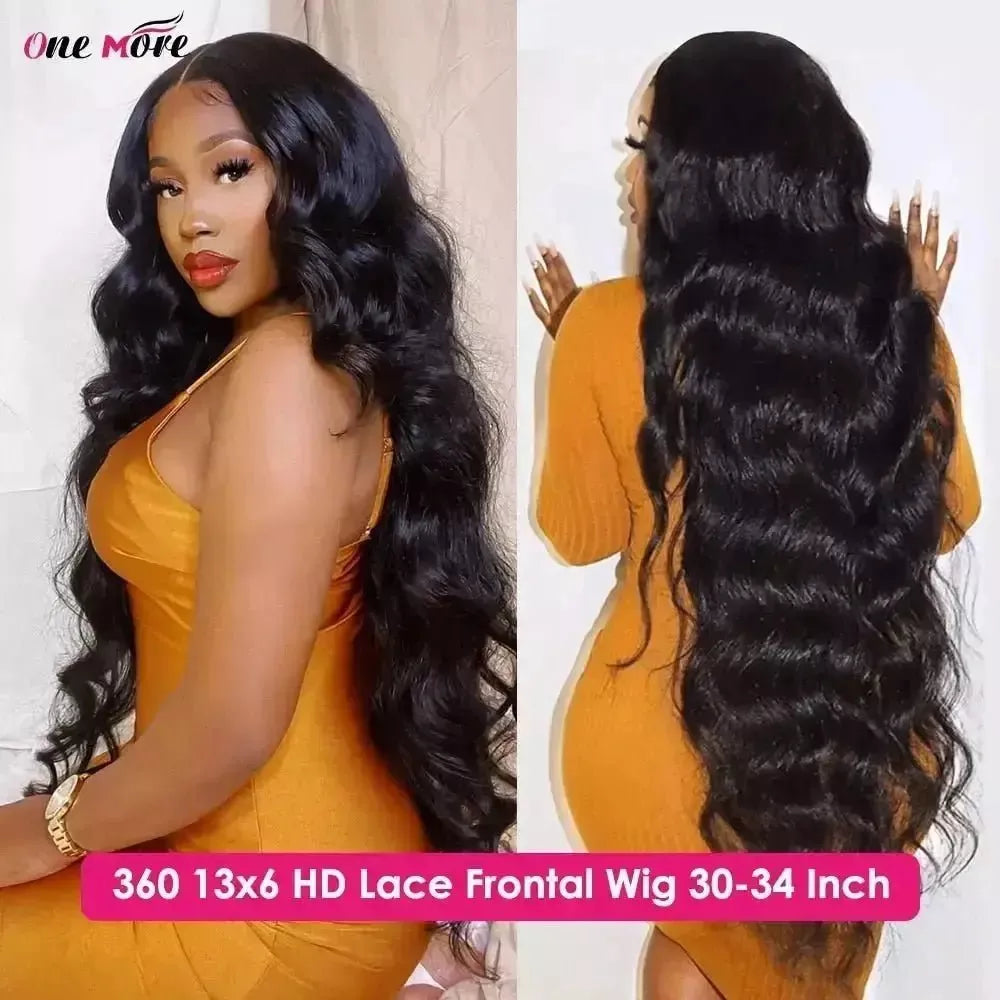 360 Full Lace Wig Human Hair Pre Plucked Glueless Body Wave Lace Front Wig 13x4 13x6 HD Lace Frontal Wig 4x4 Closure Wig - Godiva Oya Bey