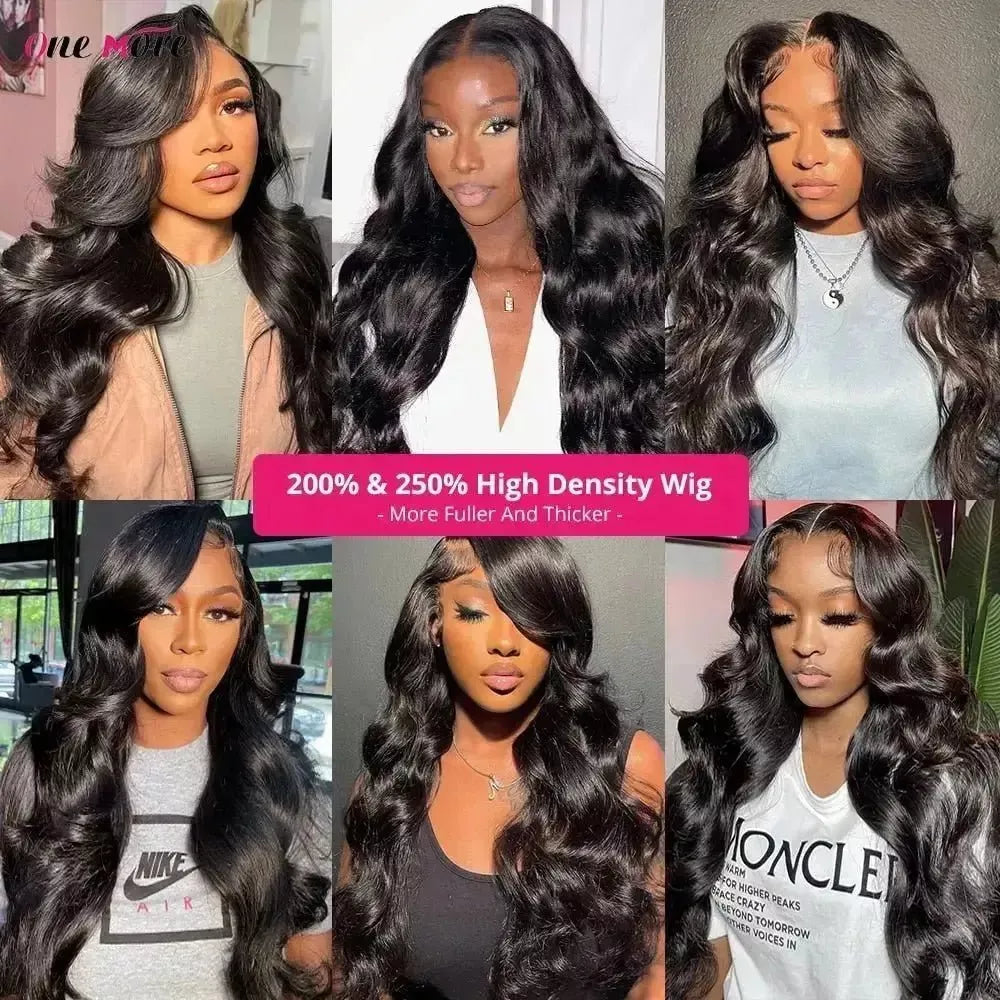 360 Full Lace Wig Human Hair Pre Plucked Glueless Body Wave Lace Front Wig 13x4 13x6 HD Lace Frontal Wig 4x4 Closure Wig - Godiva Oya Bey