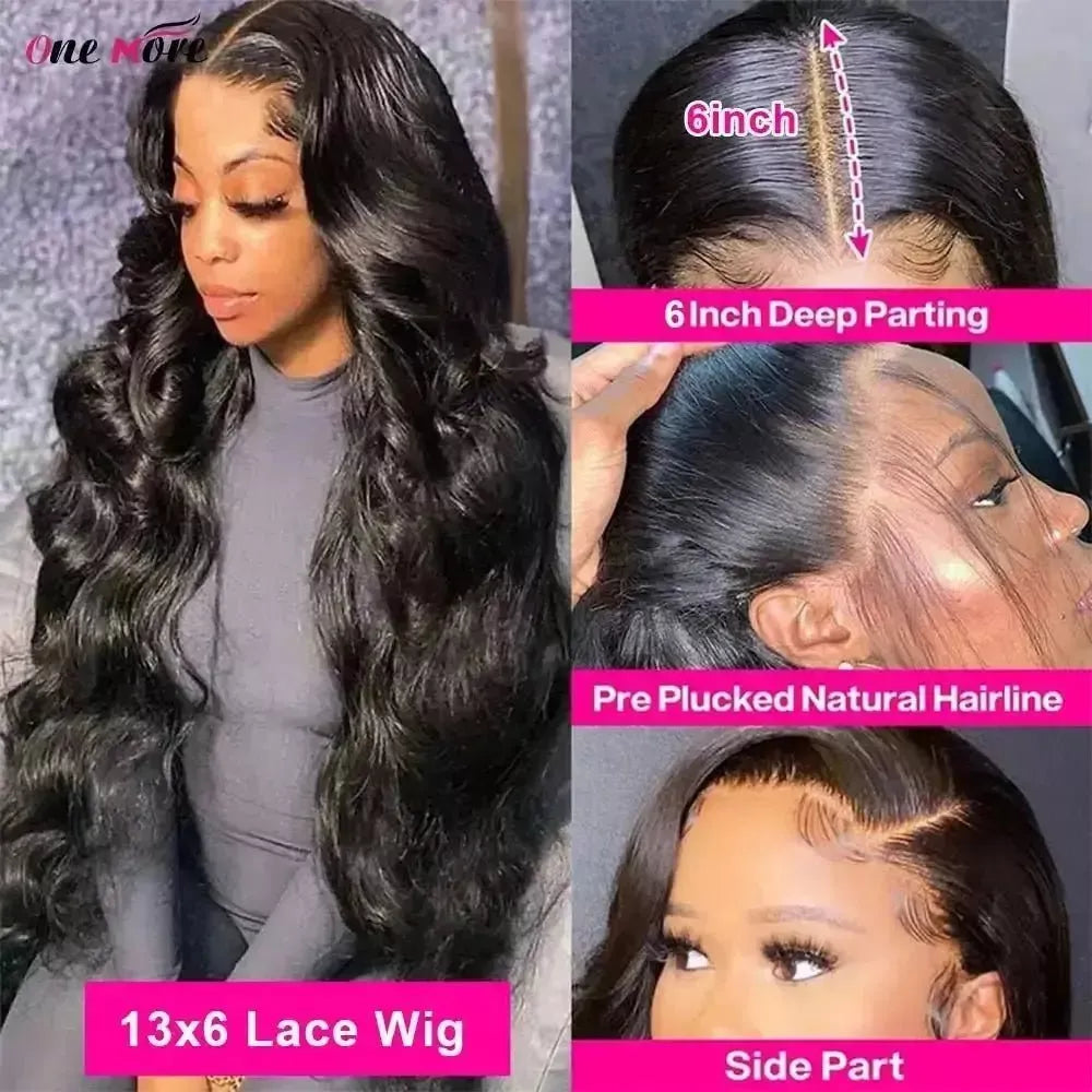360 Full Lace Wig Human Hair Pre Plucked Glueless Body Wave Lace Front Wig 13x4 13x6 HD Lace Frontal Wig 4x4 Closure Wig - Godiva Oya Bey